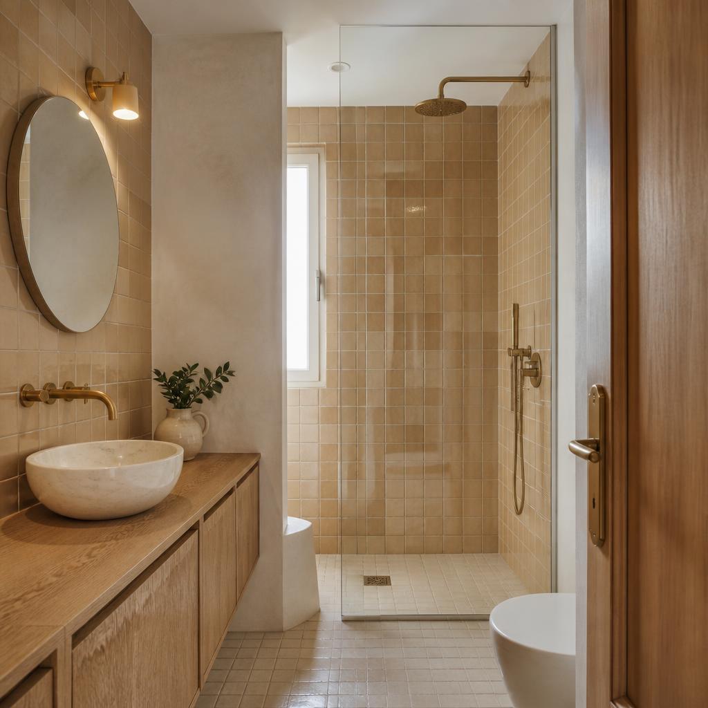 Baño reformado con azulejo artesanal